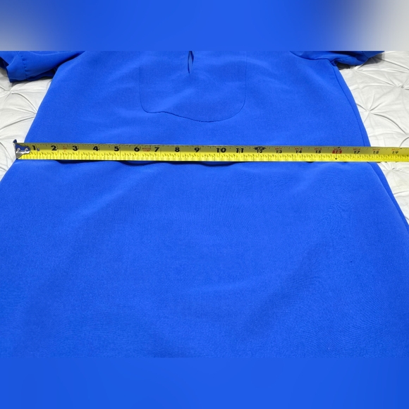 J Crew Crepe Royal Blue Shift Dress Women's Size 0 - Picture 10 of 11